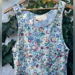 Match Made in USA Vintage Overall Dress with Pockets